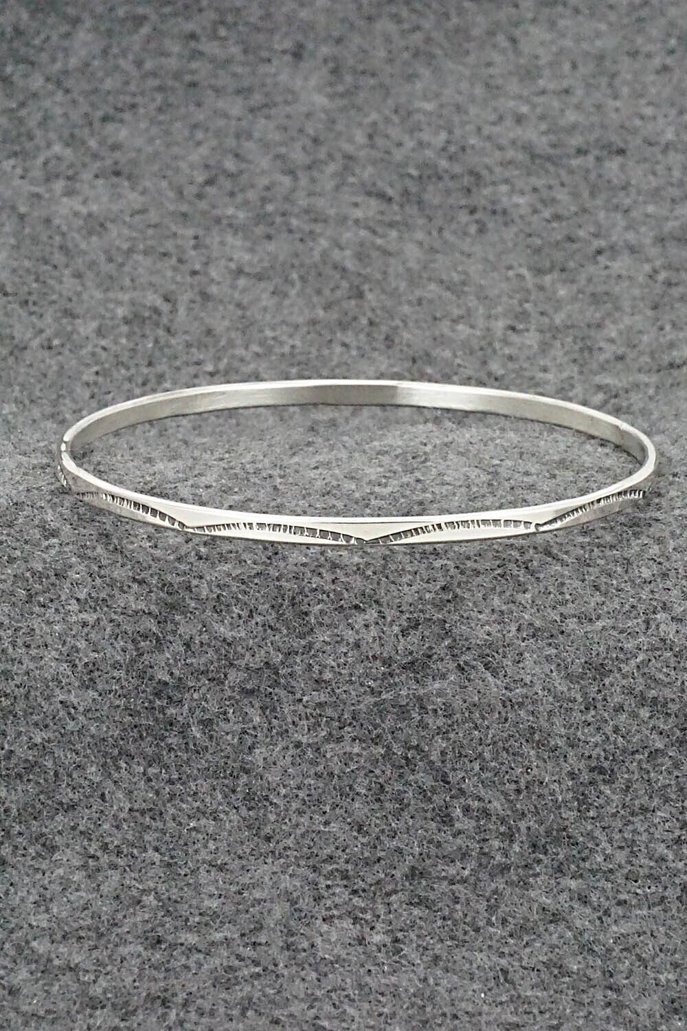 Sterling Silver Bangle Bracelet - Elaine Tahe