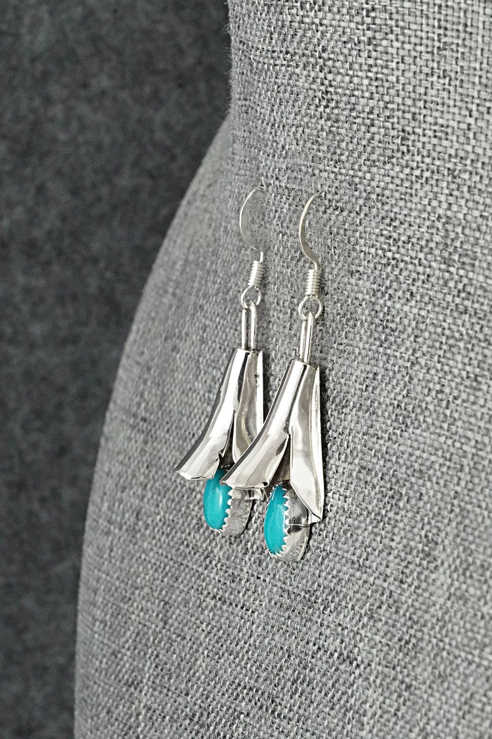 Turquoise & Sterling Silver Earrings - Louise Yazzie