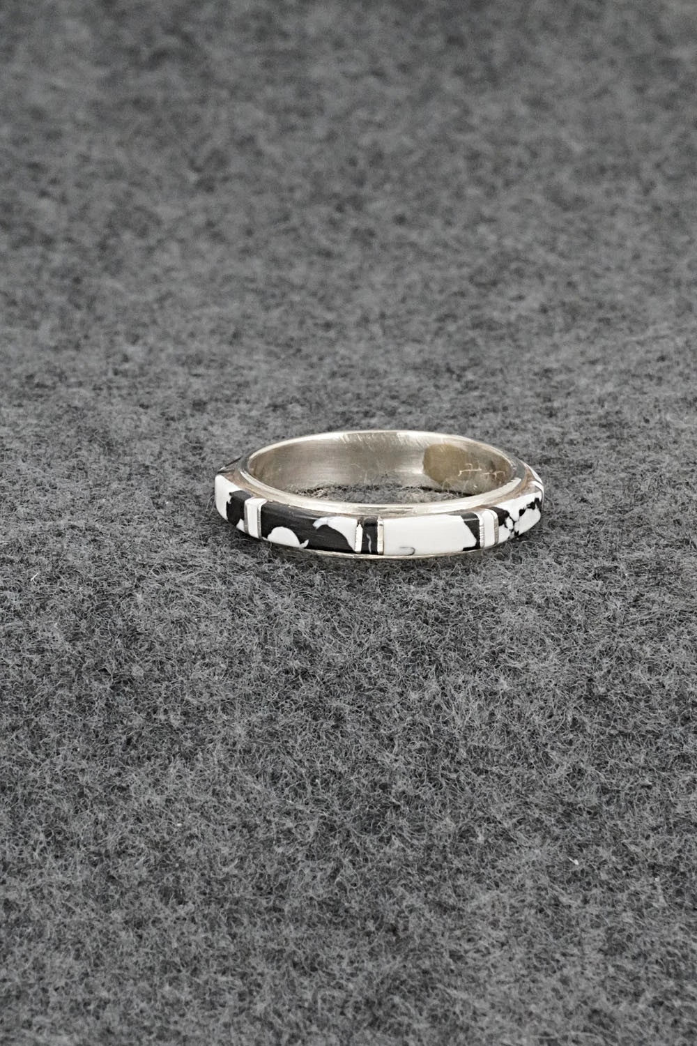 White Buffalo & Sterling Silver Ring - Terrance Panteah - Size 11.5