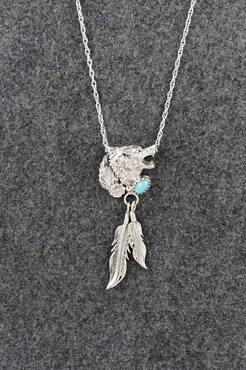 Turquoise & Sterling Silver Necklace - Genevieve Francisco