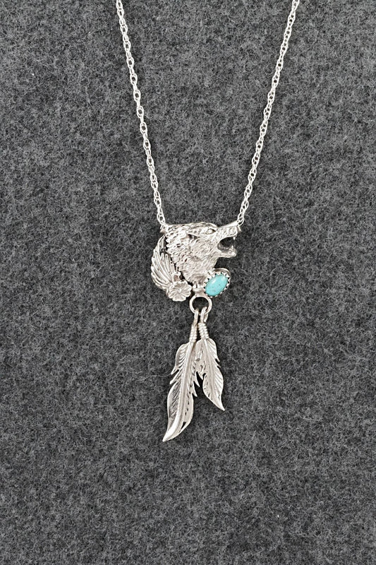 Turquoise & Sterling Silver Necklace - Genevieve Francisco