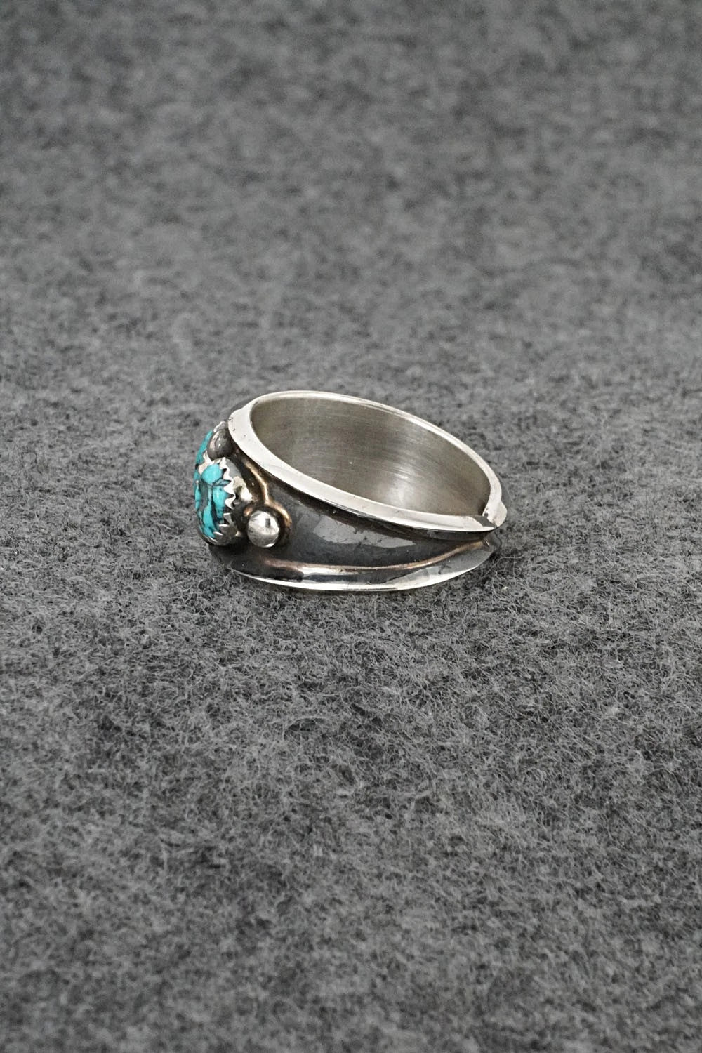 Turquoise & Sterling Silver Ring - Paul Largo - Size 8.75