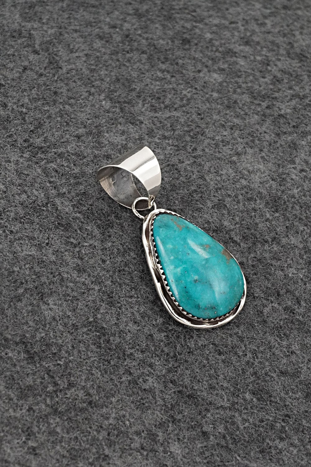 Turquoise & Sterling Silver Pendant - Ernest Hawthorne