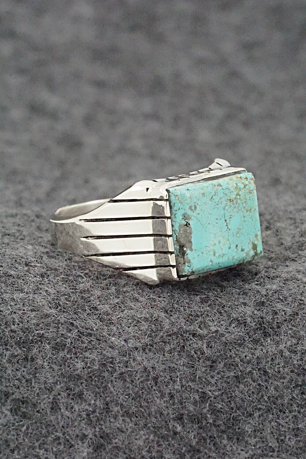 Turquoise & Sterling Silver Ring - Trevor Jack - Size 13