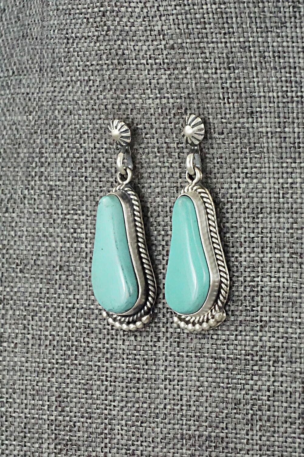 Turquoise & Sterling Silver Earrings - Verley Betone