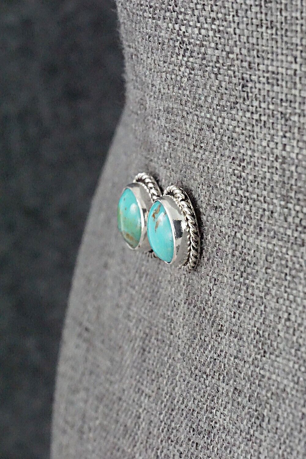 Turquoise & Sterling Silver Earrings - Marco Begaye