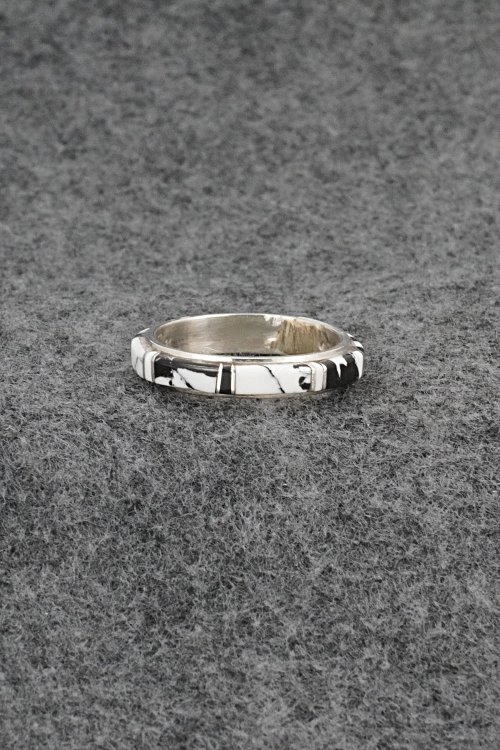 White Buffalo & Sterling Silver Ring - Terrance Panteah - Size 11.25