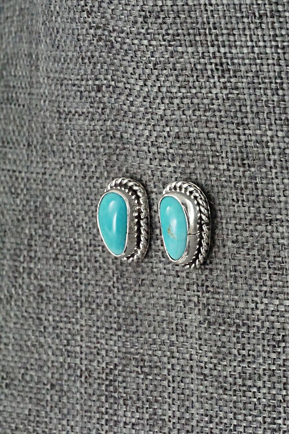 Turquoise & Sterling Silver Earrings - Marco Begaye