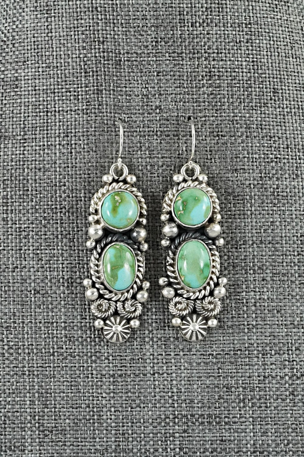 Turquoise & Sterling Silver Necklace and Earrings Set - Rosita Calladitto