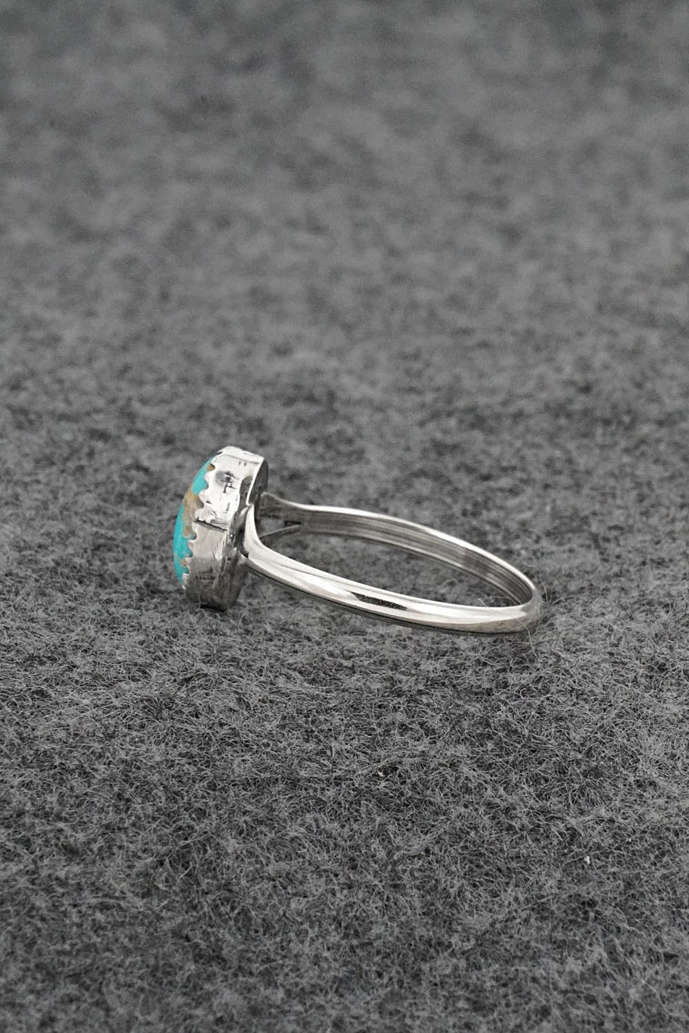Turquoise & Sterling Silver Ring - Matthew Gordon - Size 8.75