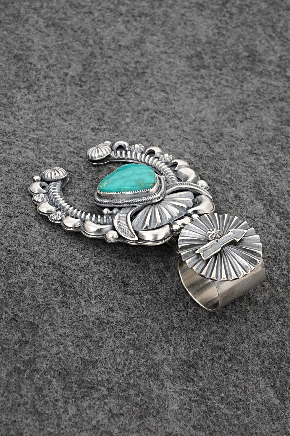 Turquoise & Sterling Silver Pendant - Delbert Gordon