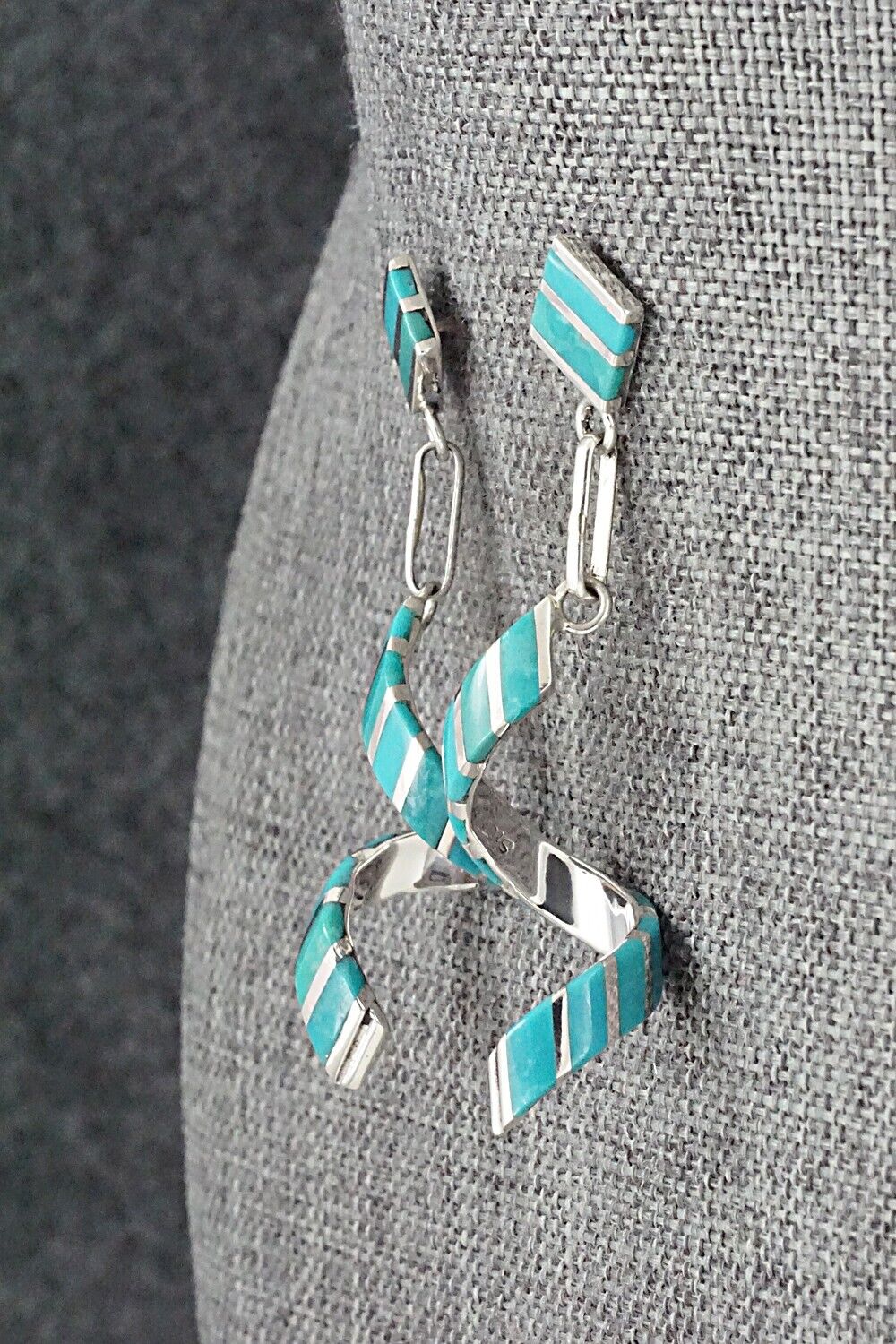 Turquoise & Sterling Silver Earrings - Shawn Shetya