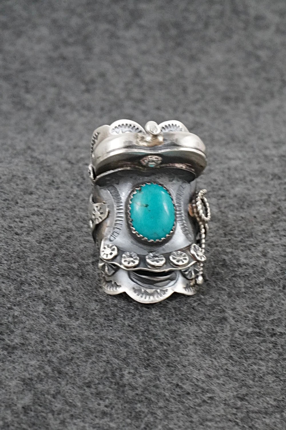 Turquoise & Sterling Silver Ring - Tim Yazzie - Size 8