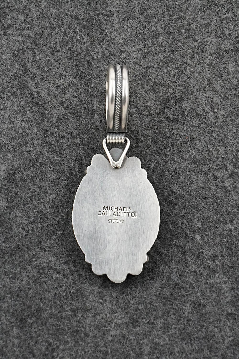 Turquoise & Sterling Silver Pendant - Michael Calladitto