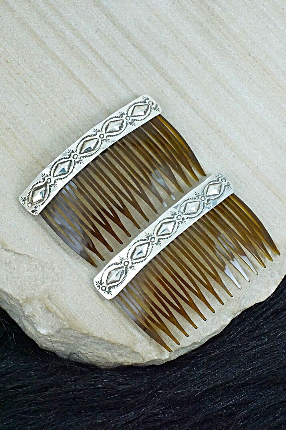 Sterling Silver Hair Combs - Jennie Blackgoat