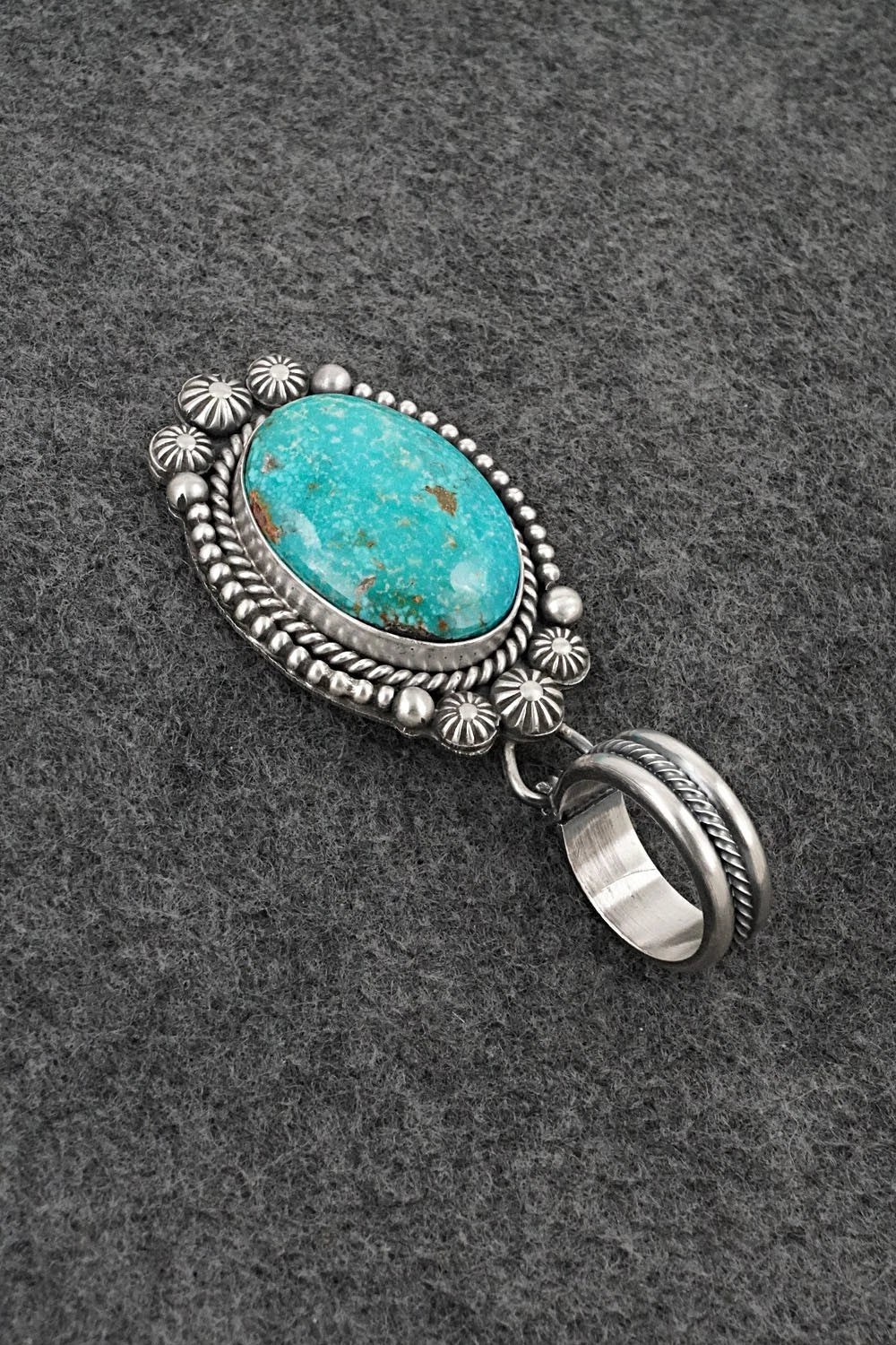 Turquoise & Sterling Silver Pendant - Michael Calladitto