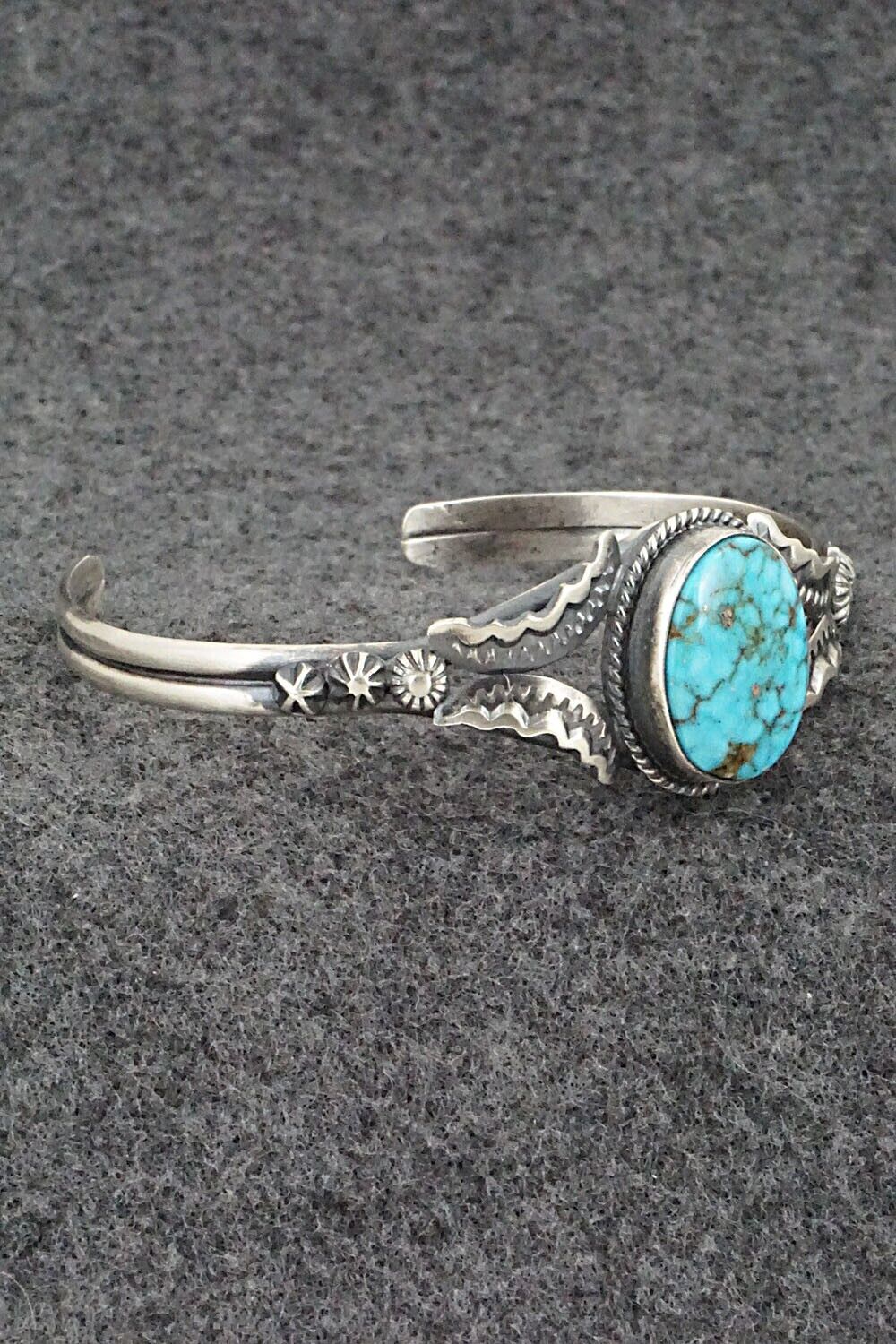 Turquoise & Sterling Silver Bracelet - Gilbert Tom