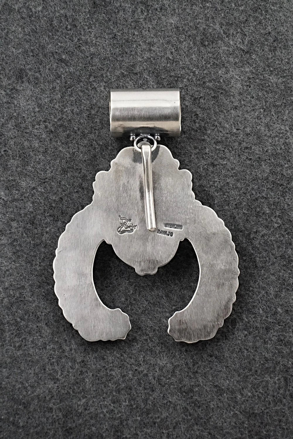 Turquoise & Sterling Silver Naja Pendant - Delbert Gordon