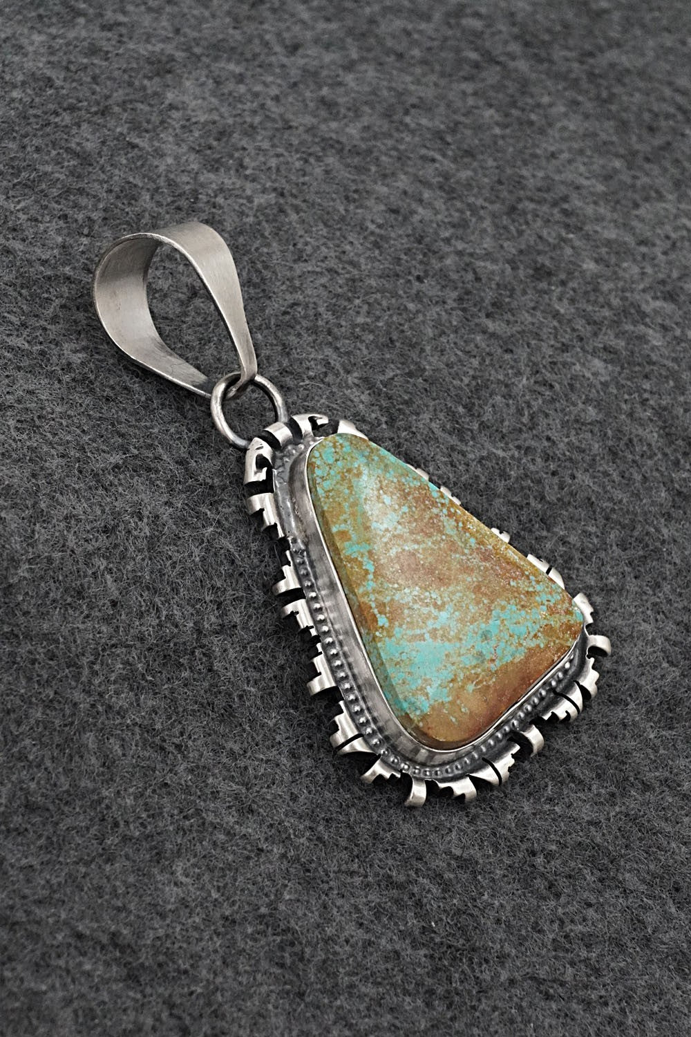 Turquoise & Sterling Silver Pendant - Randy Billy