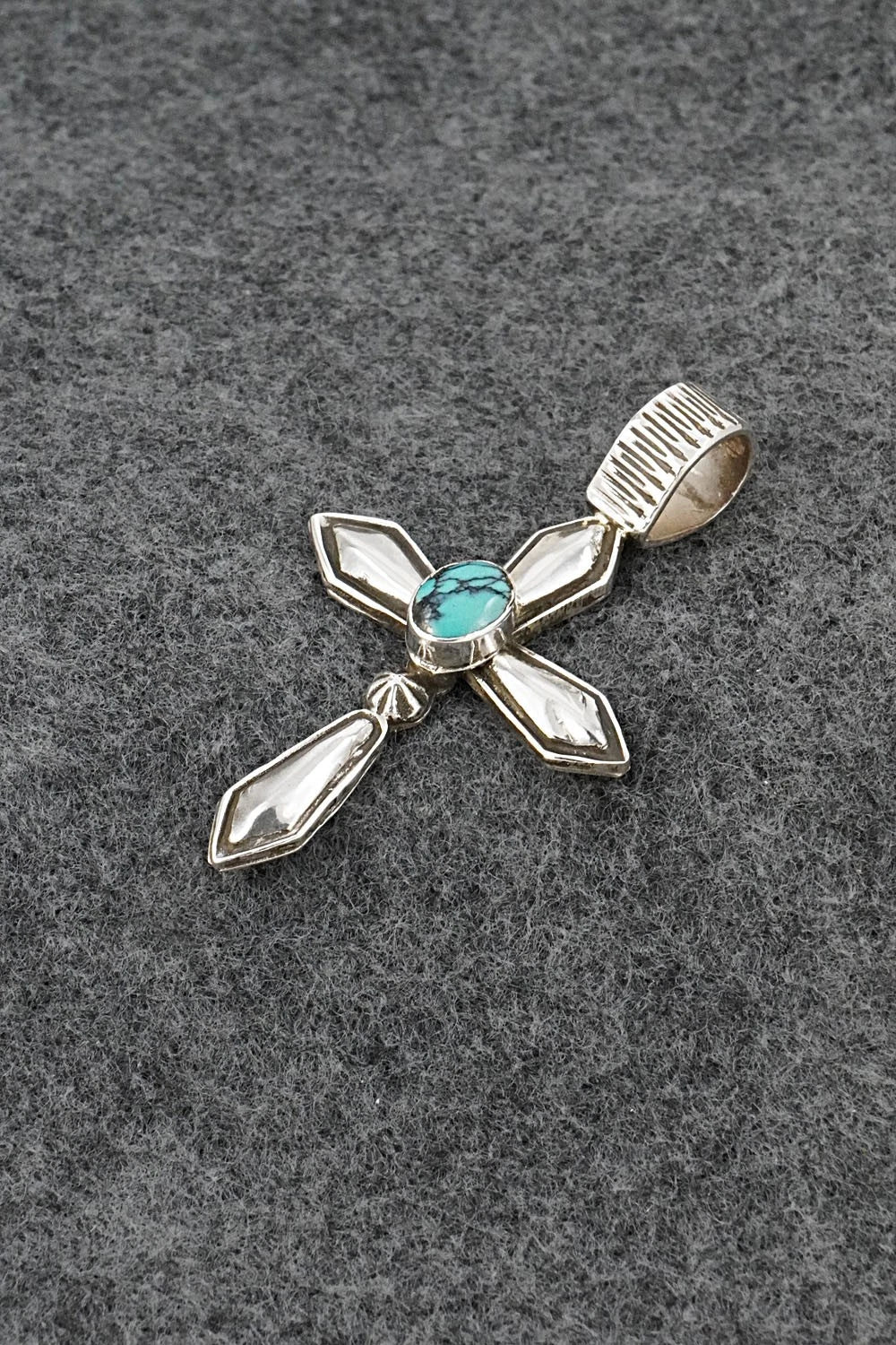 Turquoise & Sterling Silver Pendant - Emerson Delgarito