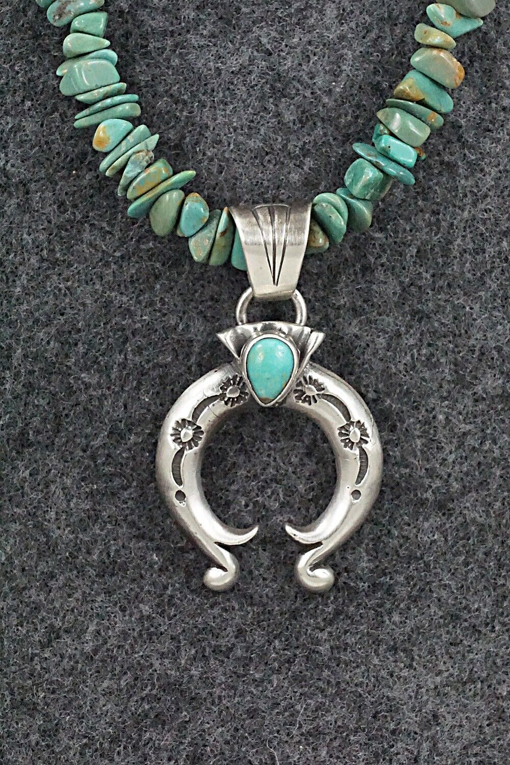 Turquoise & Sterling Silver Necklace 17" - Louise Joe