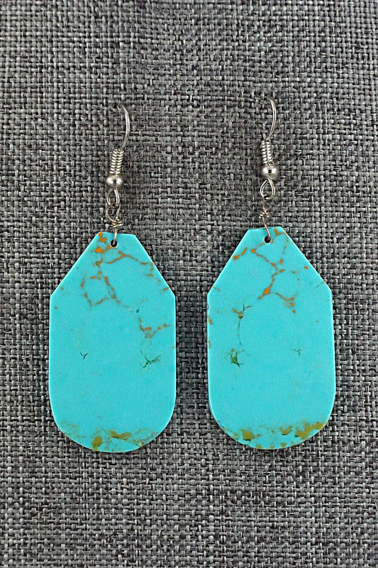 Turquoise & Sterling Silver Earrings - Joe Garcia
