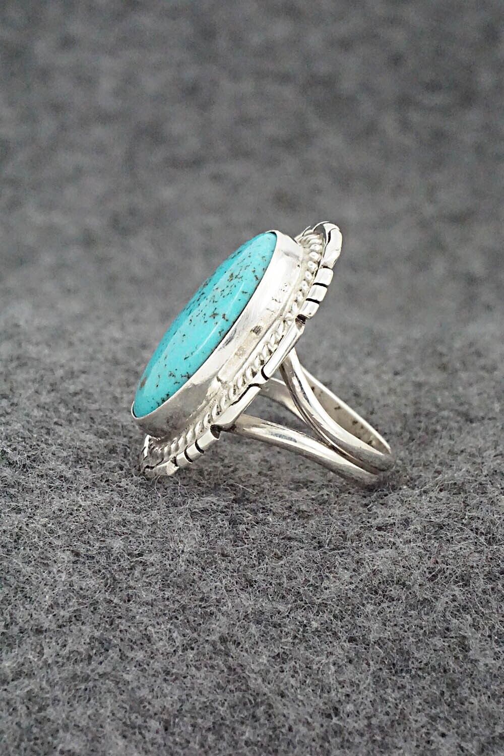 Turquoise & Sterling Silver Ring - Peggy Skeets - Size 6.5