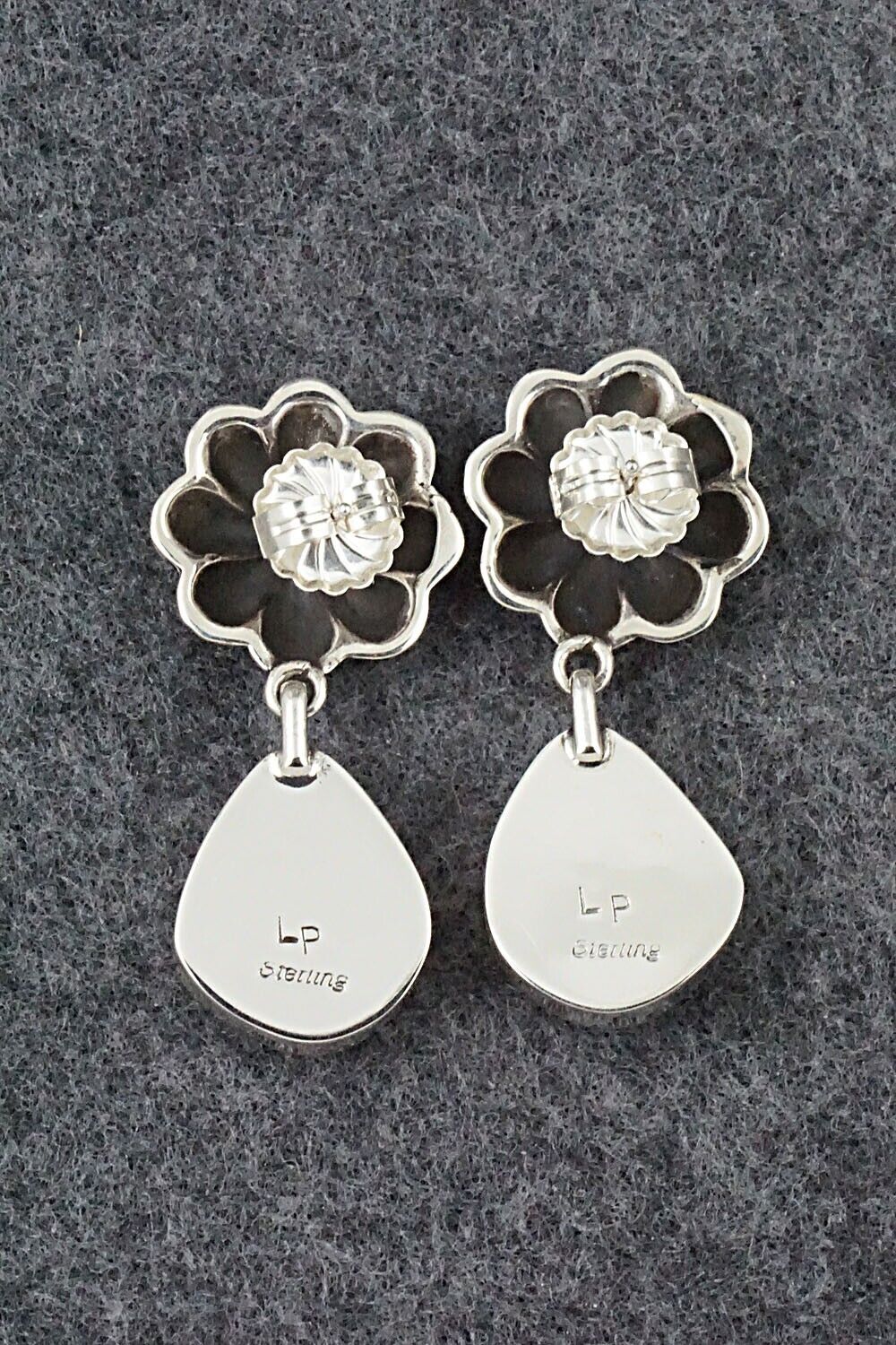 Turquoise & Sterling Silver Earrings - Lyle Piaso
