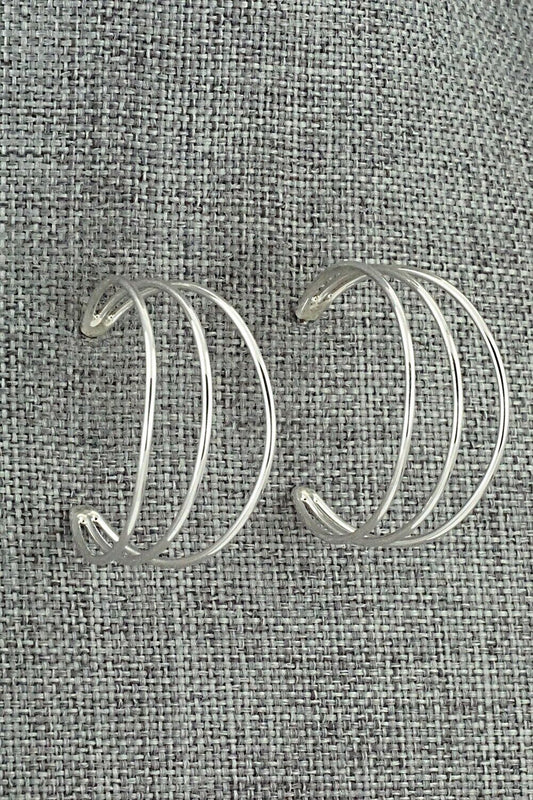 Sterling Silver Hoop Earrings - Elaine Tahe