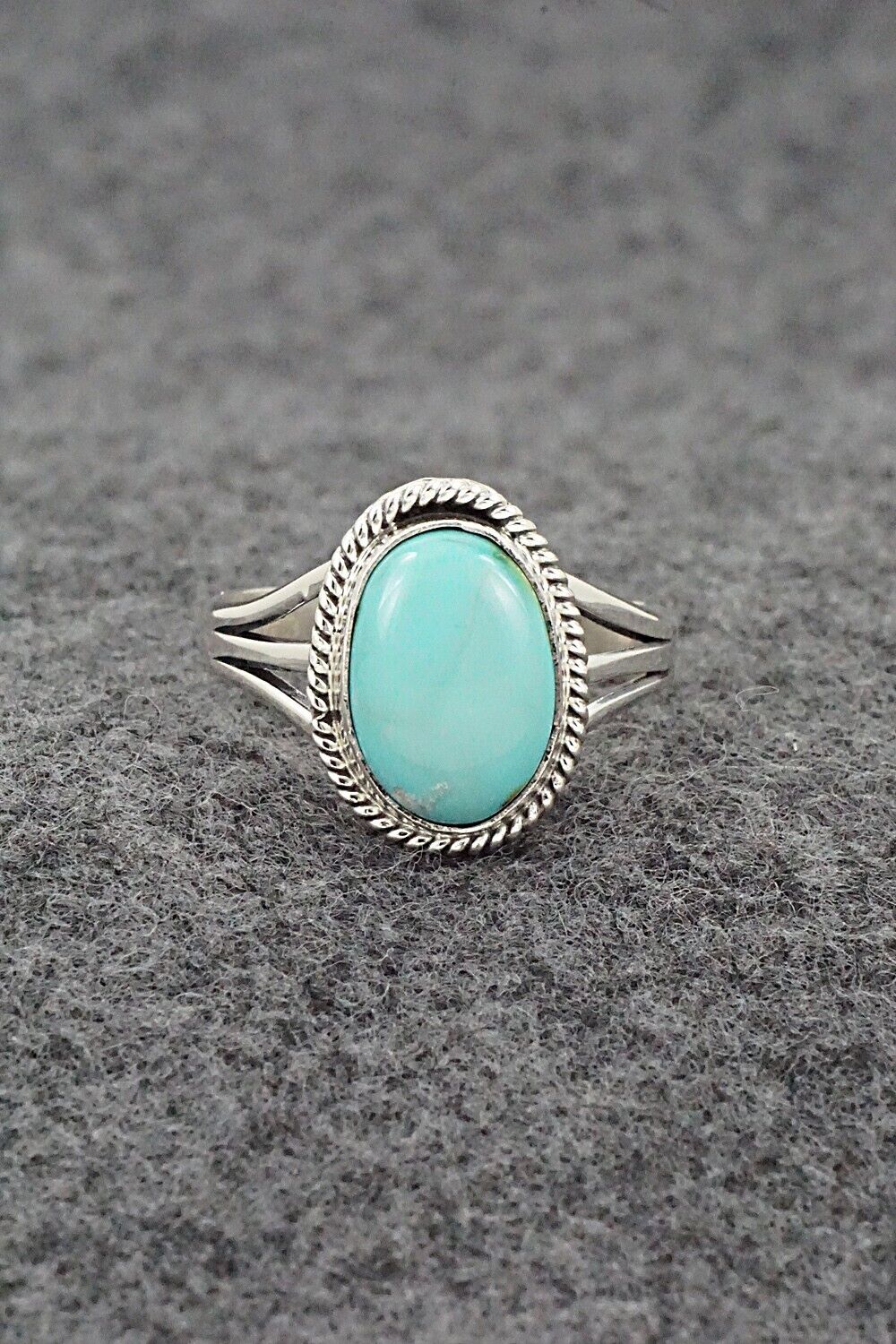 Turquoise & Sterling Silver Ring - Alice Rose Saunders - Size 9