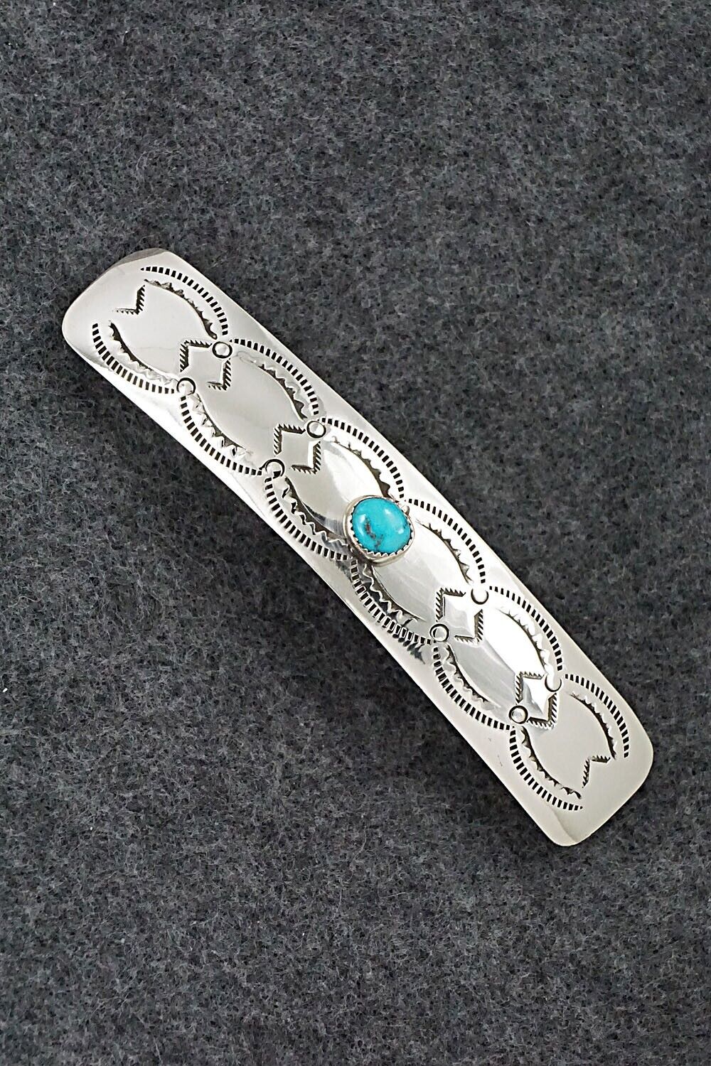 Turquoise & Sterling Silver Hair Barrette - Jolene Begay