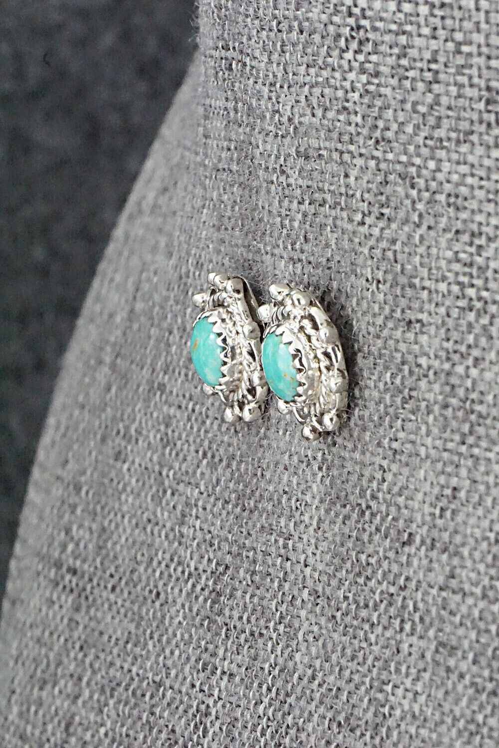 Turquoise & Sterling Silver Earrings - Harris Largo