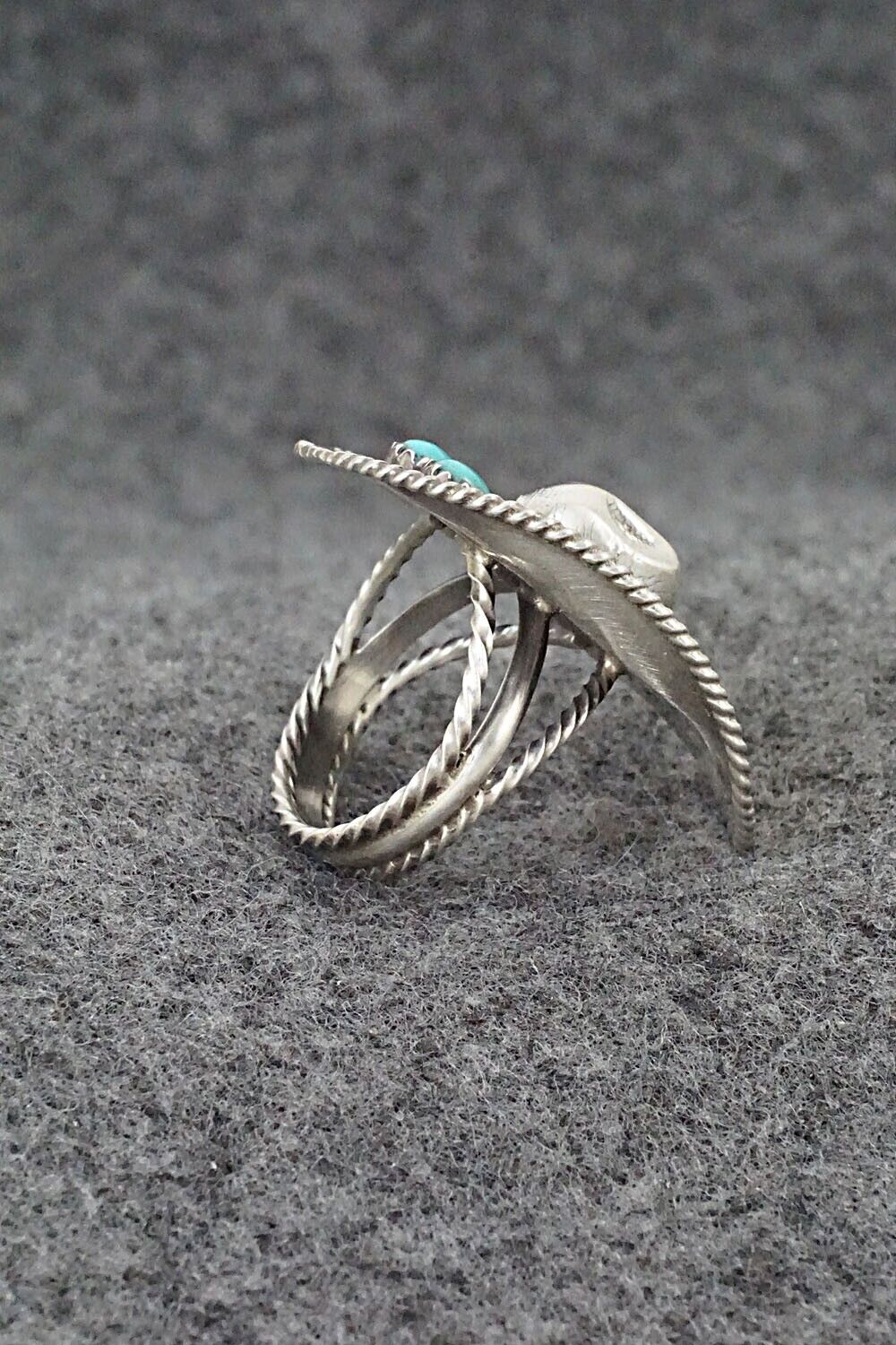 Turquoise & Sterling Silver Ring - Bobby Platero - Size 5