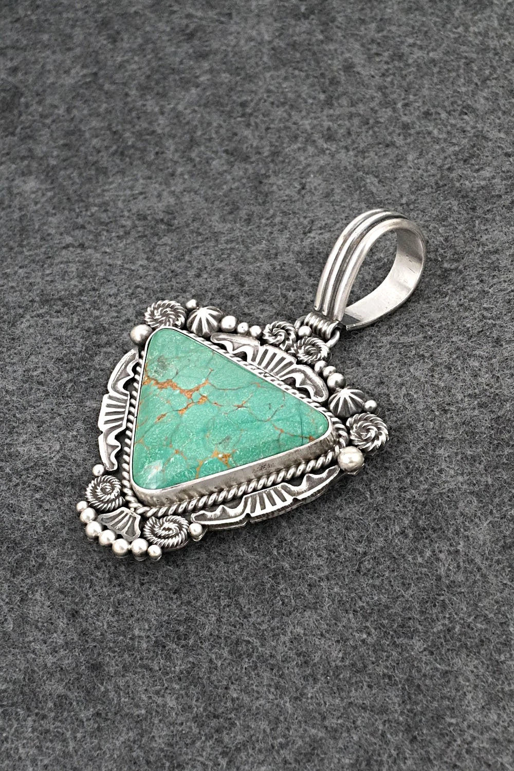 Turquoise & Sterling Silver Pendant - Rosita Calladitto