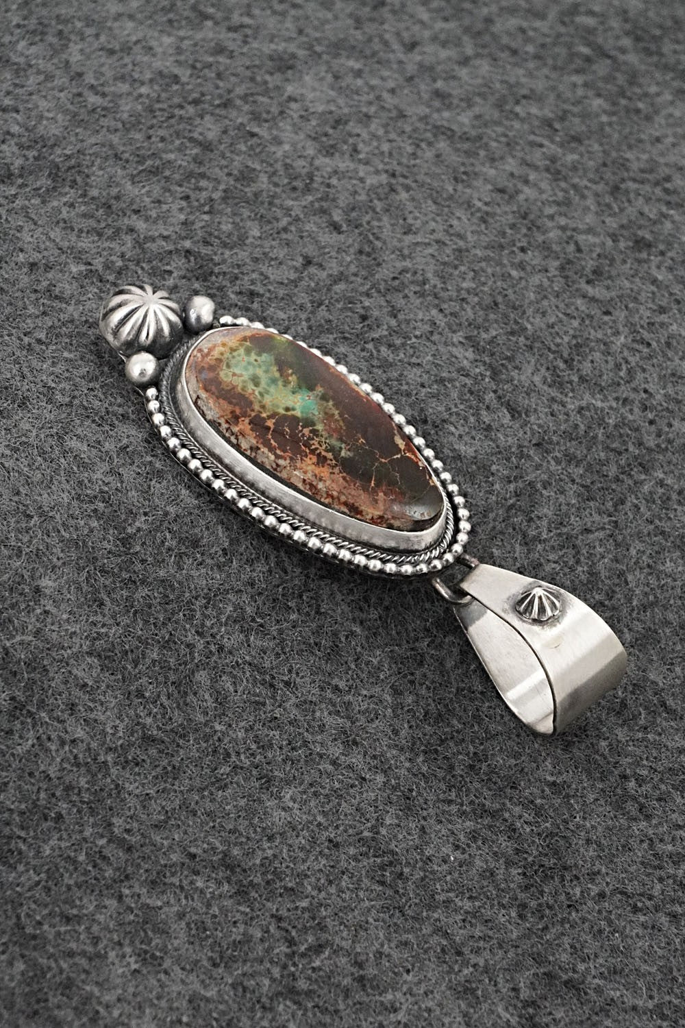 Turquoise & Sterling Silver Pendant - Darrin Livingston