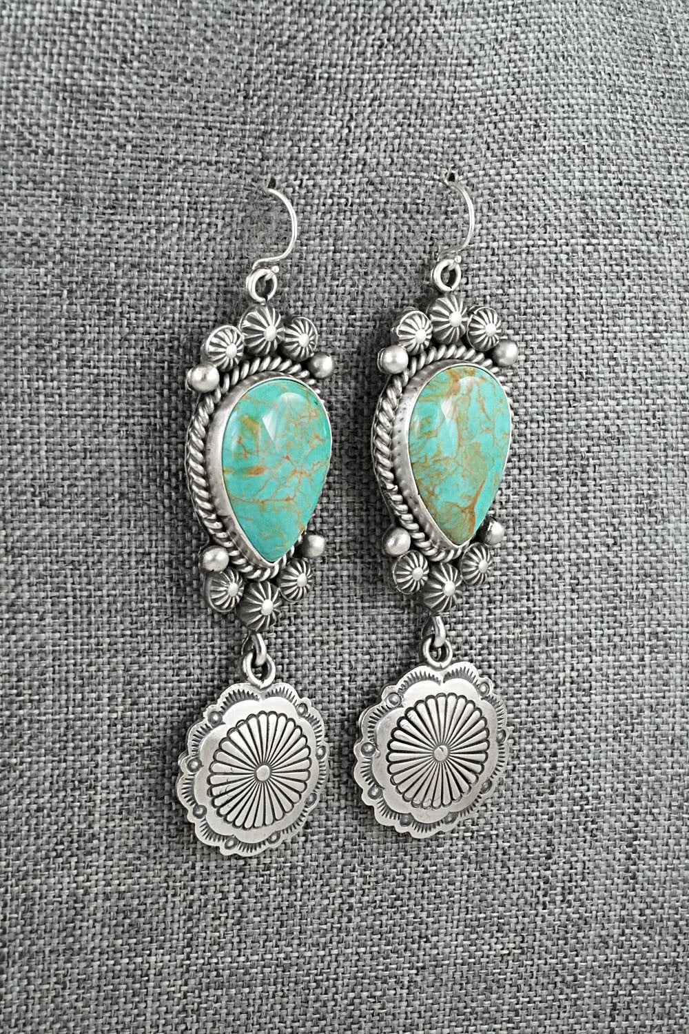 Turquoise & Sterling Silver Earrings - Michael Calladitto