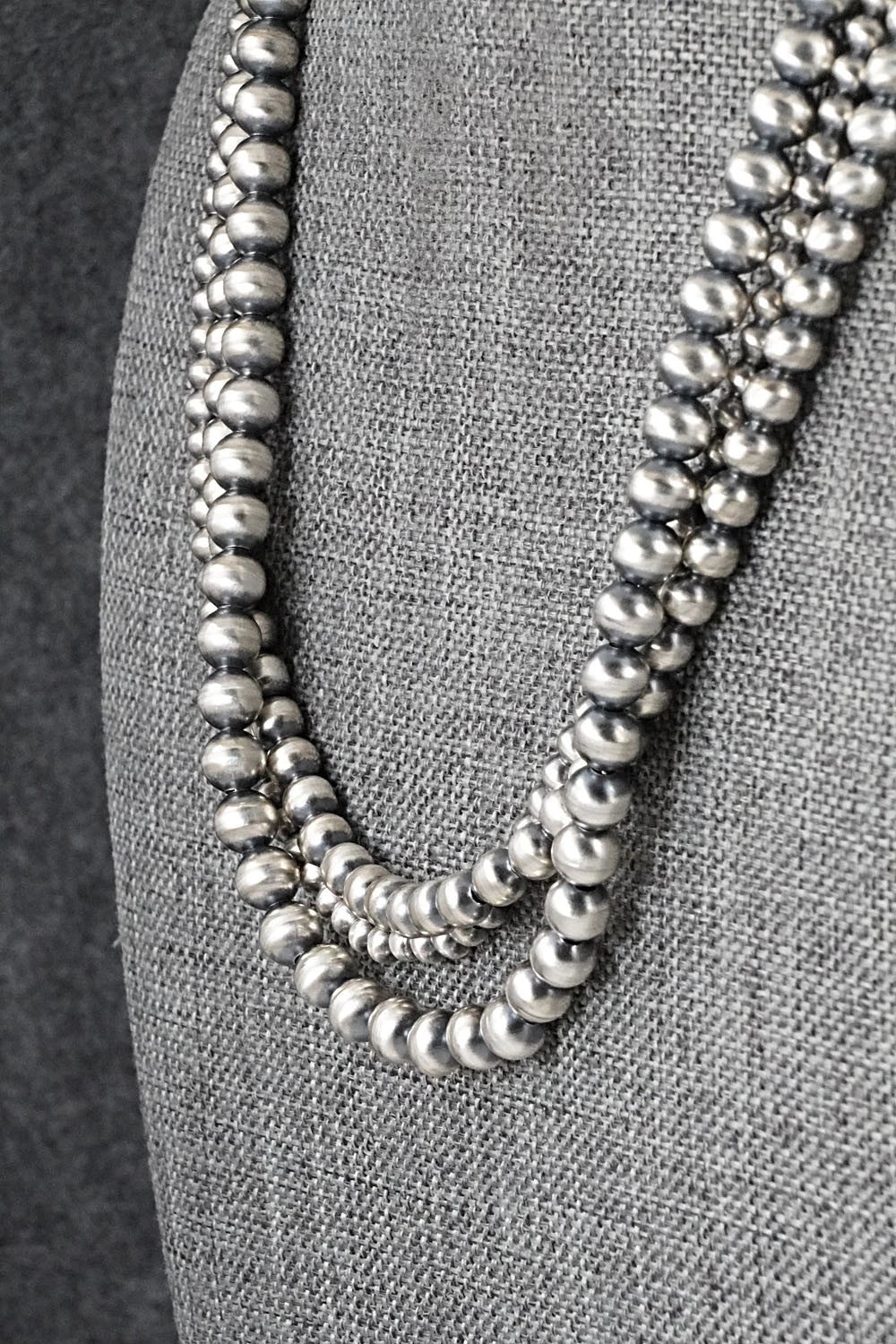Sterling Silver Navajo Pearl Necklace 18" - Bryannen Halwood