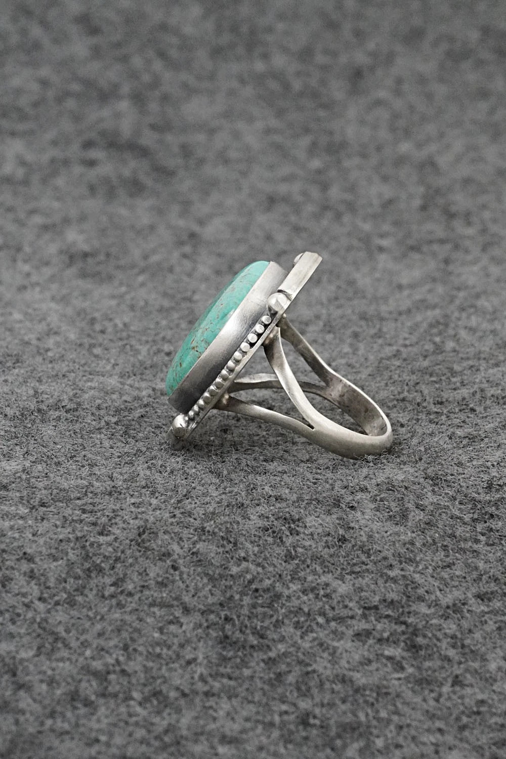 Turquoise & Sterling Silver Ring - Bobby Johnson - Size 7