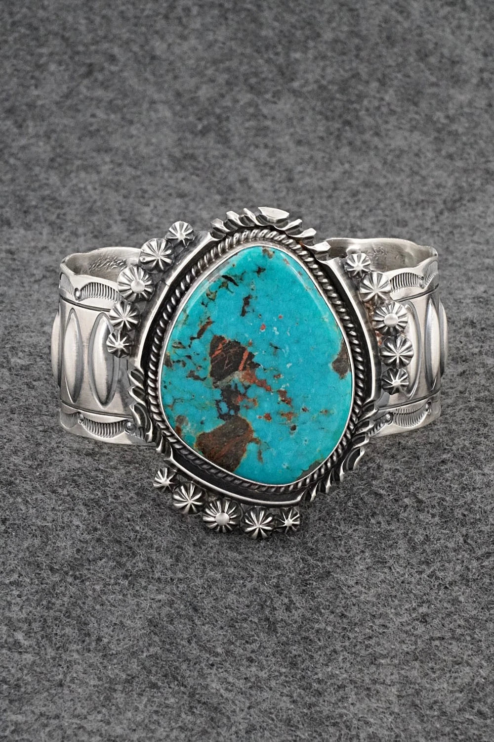 Turquoise & Sterling Silver Bracelet - Raymond Delgarito