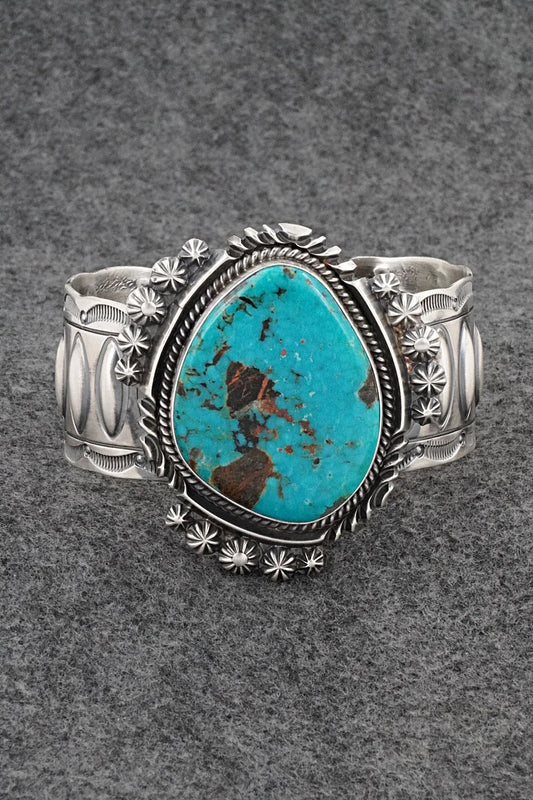 Turquoise & Sterling Silver Bracelet - Raymond Delgarito
