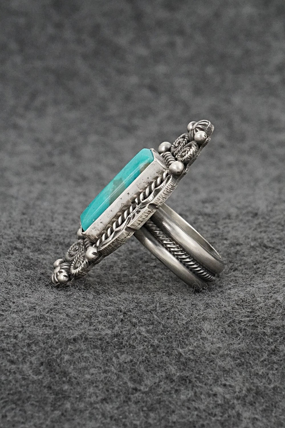Turquoise & Sterling Silver Ring - Rosita Calladitto - Size 7
