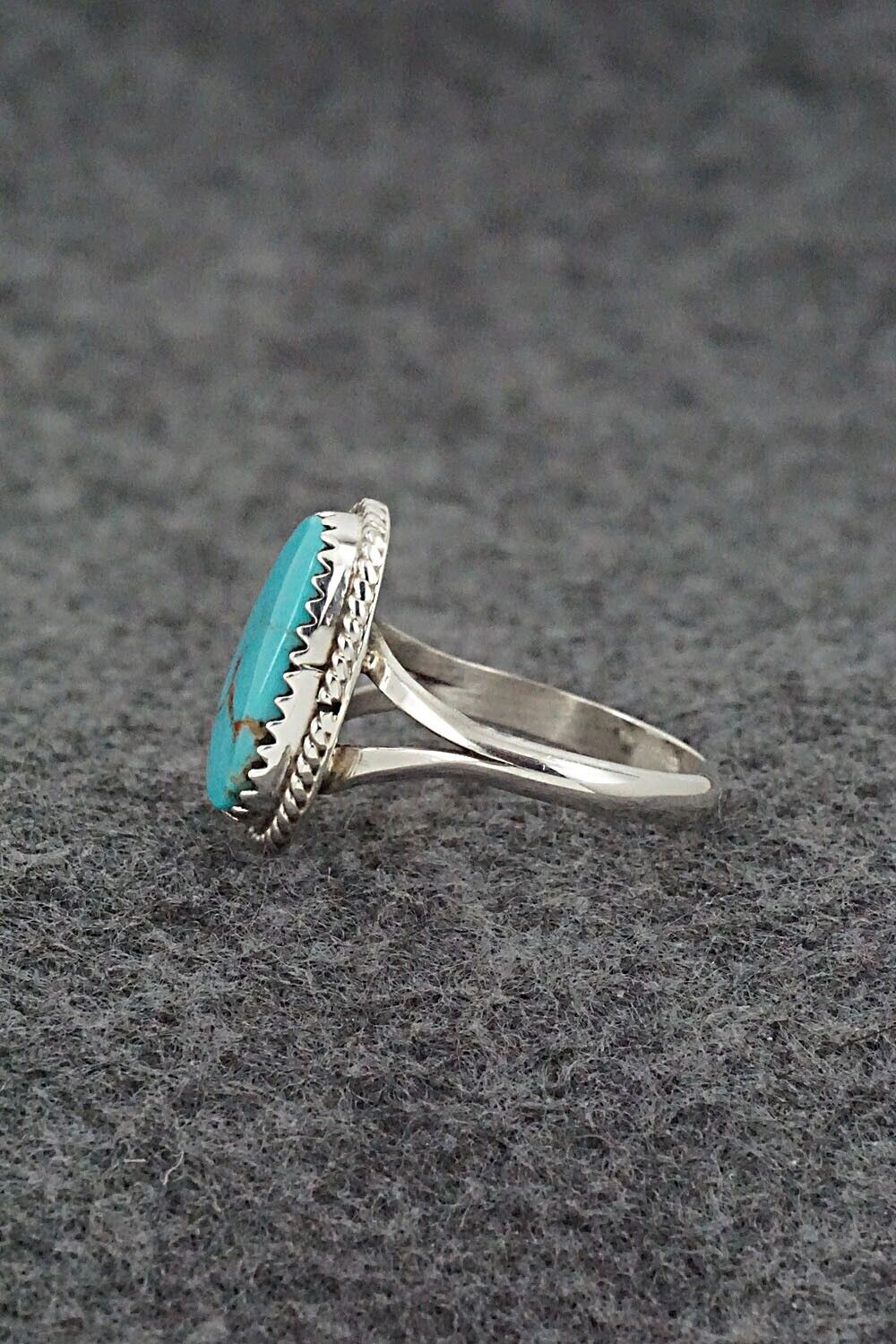 Turquoise & Sterling Silver Ring - Robert Martinez - Size 8