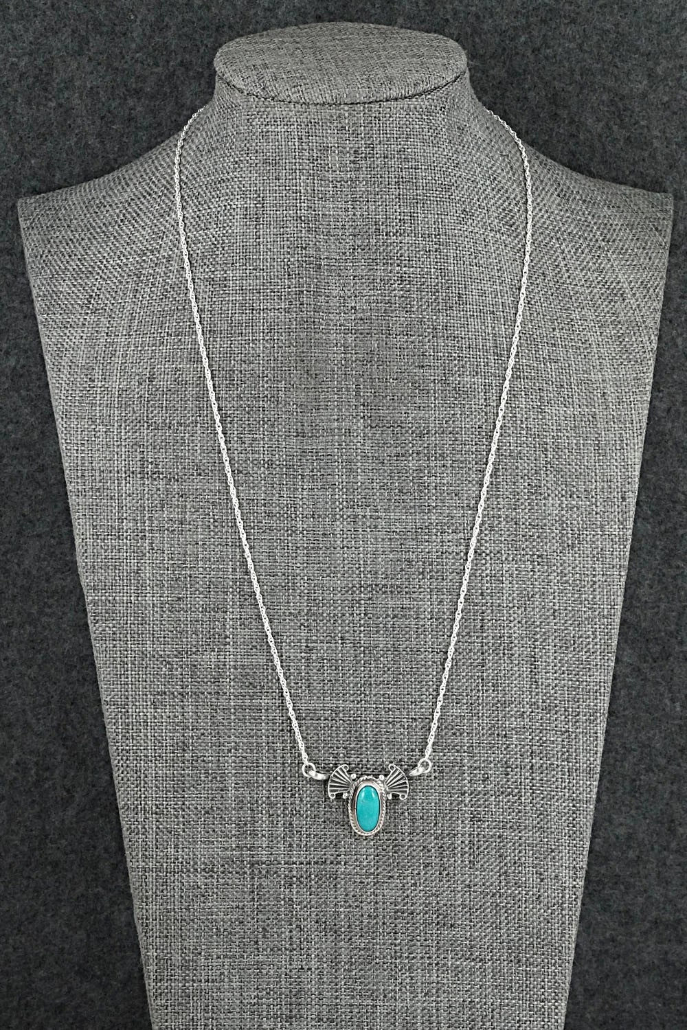 Turquoise & Sterling Silver Necklace - Verley Betone