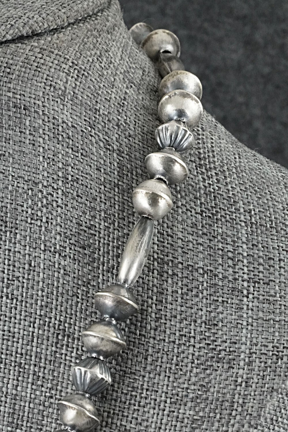 Sterling Silver Navajo Pearl Necklace 22" - Vintage