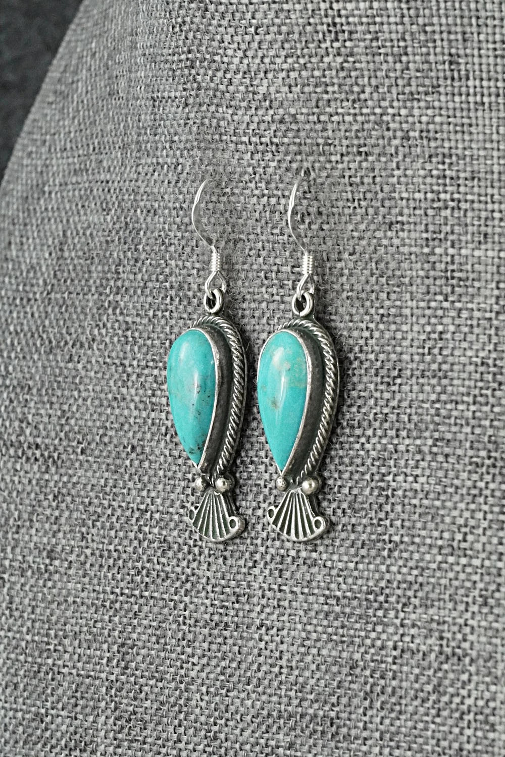 Turquoise & Sterling Silver Earrings - Verley Betone