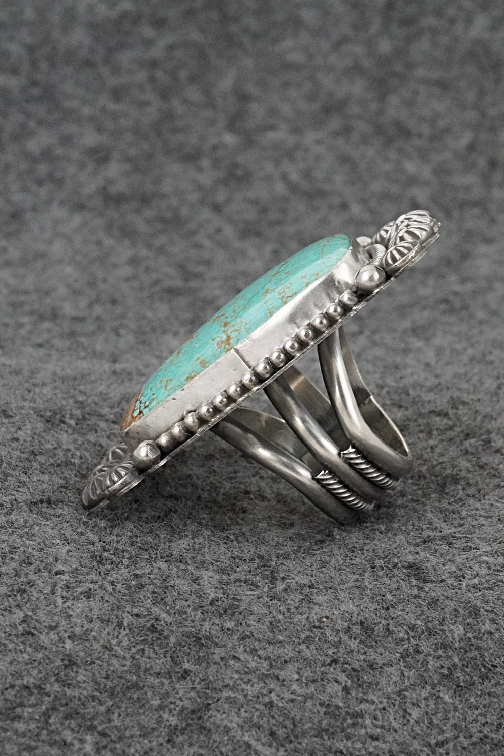 Turquoise & Sterling Silver Ring - Michael Calladitto - Size 7.5