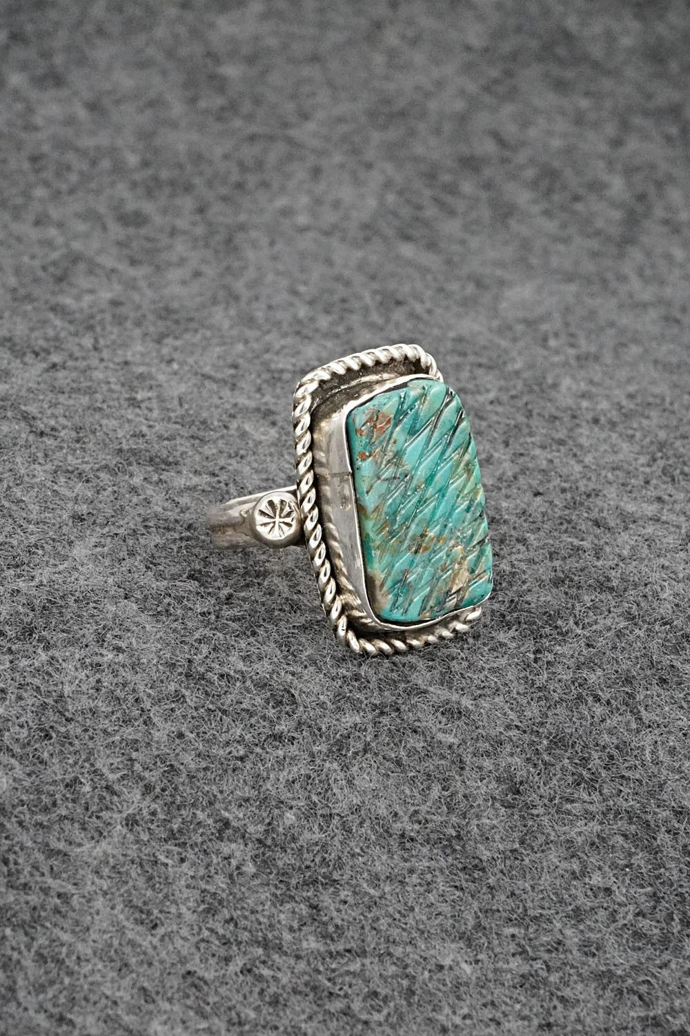 Turquoise & Sterling Silver Ring - Priscilla Reeder - Size 8