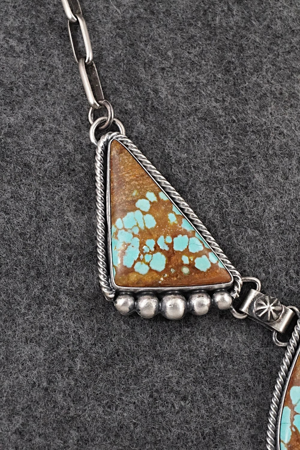 Turquoise & Sterling Silver Necklace and Earrings Set - Paul Livingston