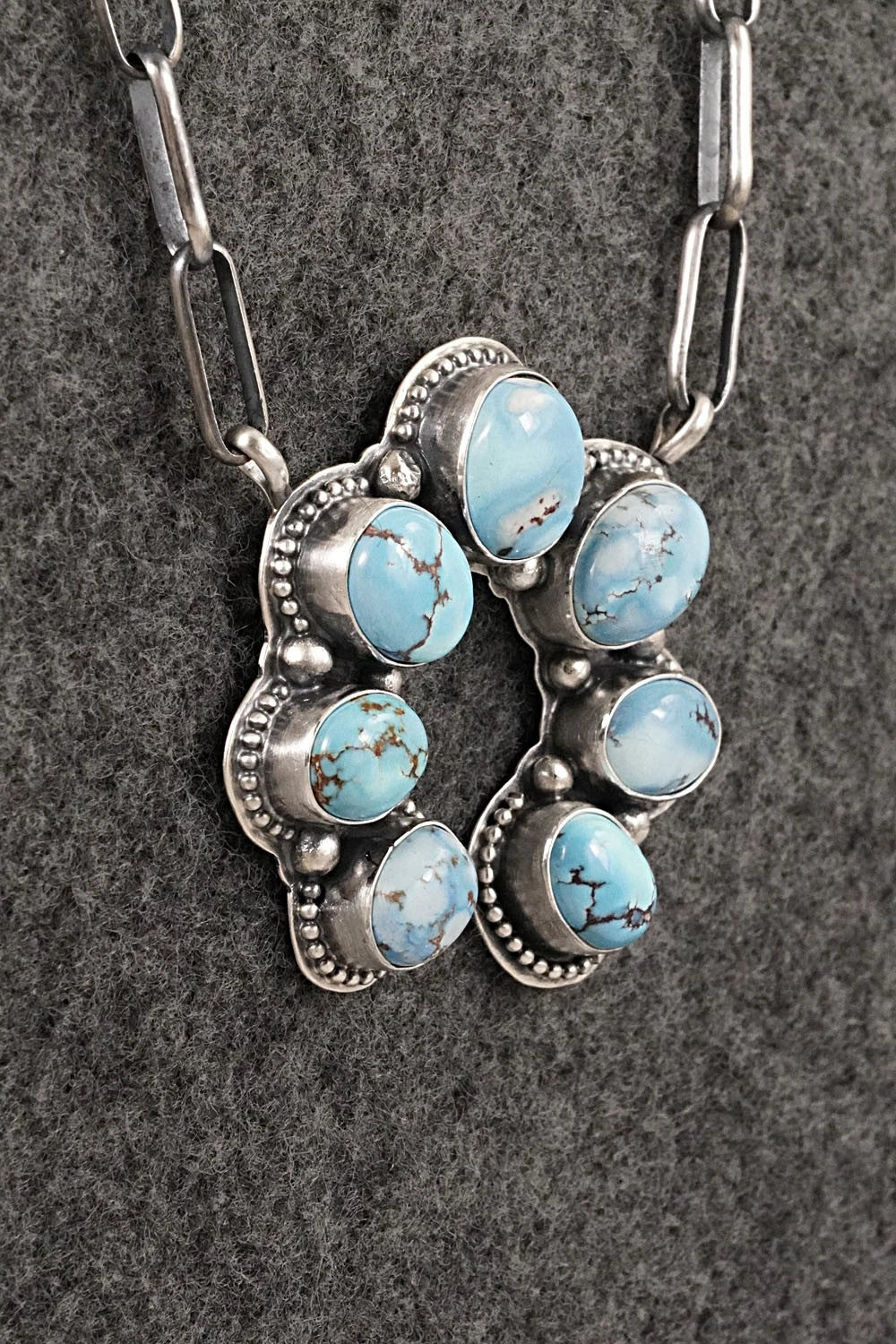 Turquoise & Sterling Silver Necklace - Darrin Livingston
