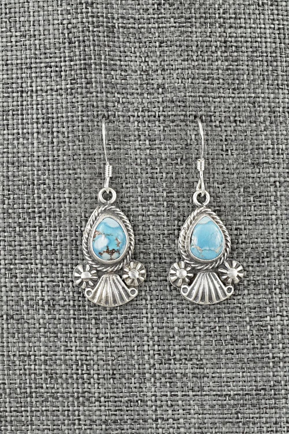 Turquoise & Sterling Silver Earrings - Verley Betone